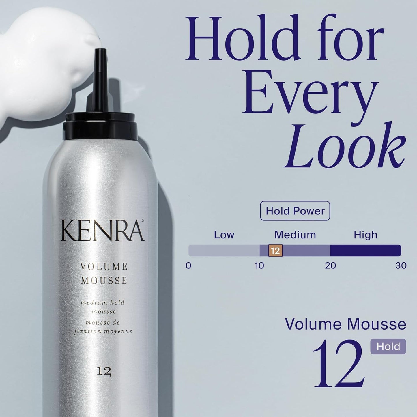 Skiennix Professional Volume Mousse 12 - Firm Hold, Alcohol-Free Formula | Tames Frizz & Conditions