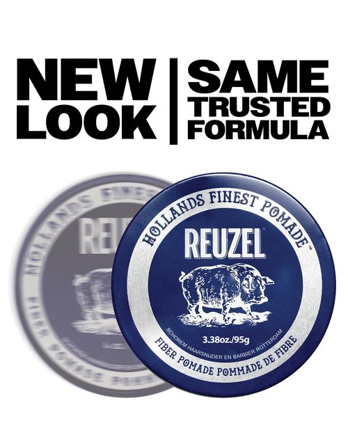 Reuzel Fiber Pomade - Firm Hold & Pliable Styling | Water Soluble, Low Shine, Flake-Free, All Hair Types