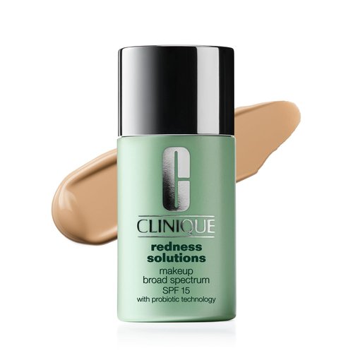 Clinique Redness Solutions Liquid Foundation - SPF 15, Probiotic Technology for Redness-Prone Skin | Medium Coverage, Natural Finish