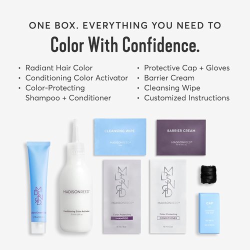 Madison Reed Radiant Hair Color Kit - 6.5NNA Medium Neutral Brown | 100% Gray Coverage, PPD-Free & Ammonia-Free