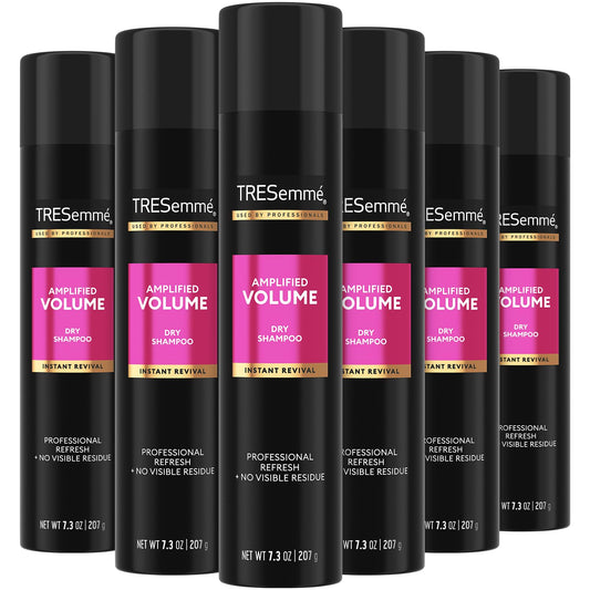 TRESemmé Dry Shampoo Spray - Volume Clean 6-Pack | Refreshes & Absorbs, Warm Petals, 7.3 Oz Each