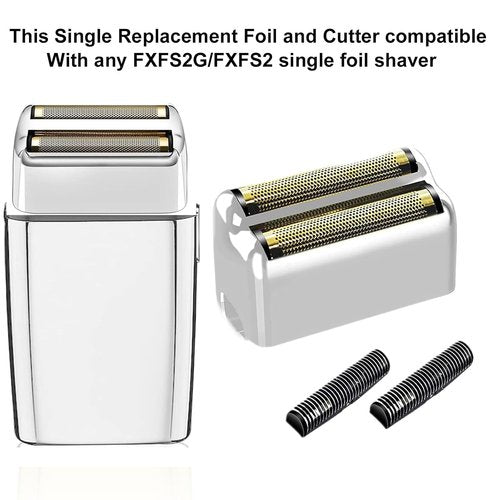 BaBylissPRO Replacement Foil & Cutters - Compatible with FXFS2 Shaver | Professional Silver Parts