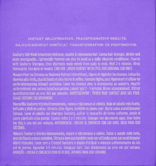 Obliphica Seaberry Mask - Nourishing Hair Treatment for Medium to Coarse Hair, 1.05 lb | Restores Shine & Manageability