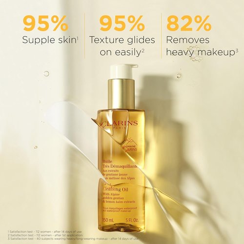 Clarins Total Cleansing Oil - Effortlessly Removes Waterproof Makeup & Pollutants | Gentle on Face, Eyes & Lips