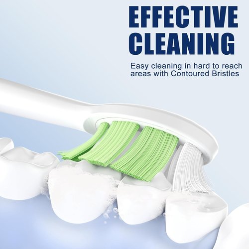 BrightDeal Sonicare Replacement Heads - Compatible with DiamondClean & FlexCare | 8 Pack, White