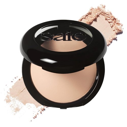 Saie Slip Tint Baked Setting Powder - Translucent Face Makeup for Natural Radiance - Blurs & Brightens - Translucent 2 (0.24 oz)