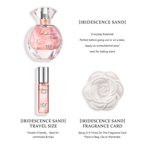 Ycz Quicksand Perfume Luxury Women's Perfume Gift Set, 2.19oz (65ml) Eau De Parfum – Long-Lasting Oriental Fragrance with Grapefruit, Citrus & Blackcurrant, Elegant Bottle Design, is Women Unique Gift
