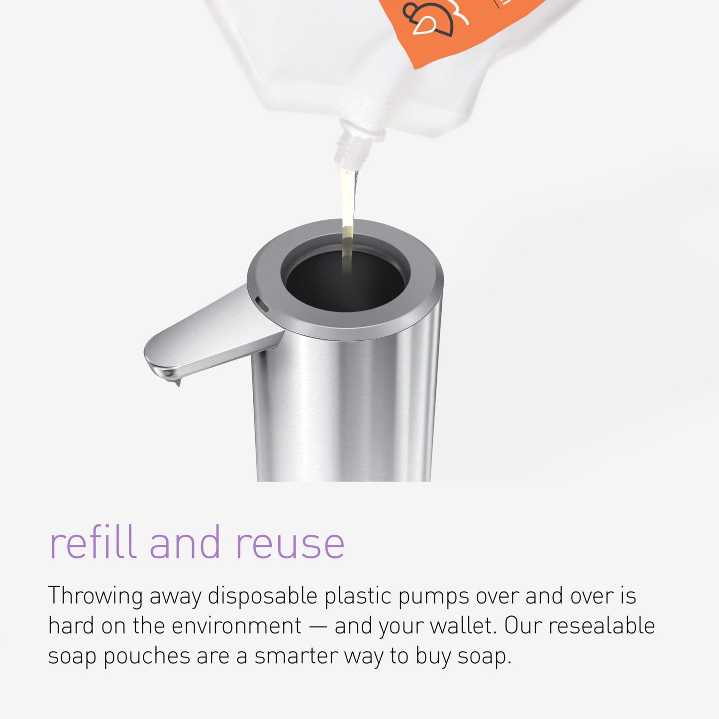 simplehuman Citrus Blossom Dish Soap Refill Pouch, 34 Fl Oz.