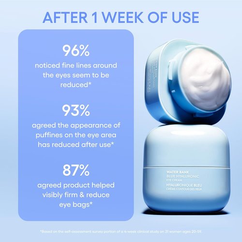 LANEIGE Water Bank Eye Cream - Hydrating Treatment with Niacinamide & Caffeine for Brightening & Puffiness Reduction