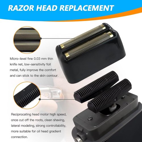 Babyliss Pro FX3 Replacement Foil Cutter Head - Gloss Black Shaver Accessory | #FXRF2G