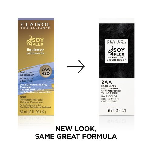 Clairol Professional Permanent Liquicolor - Black/Dark Violet Brown Hair Color | 100% Gray Coverage