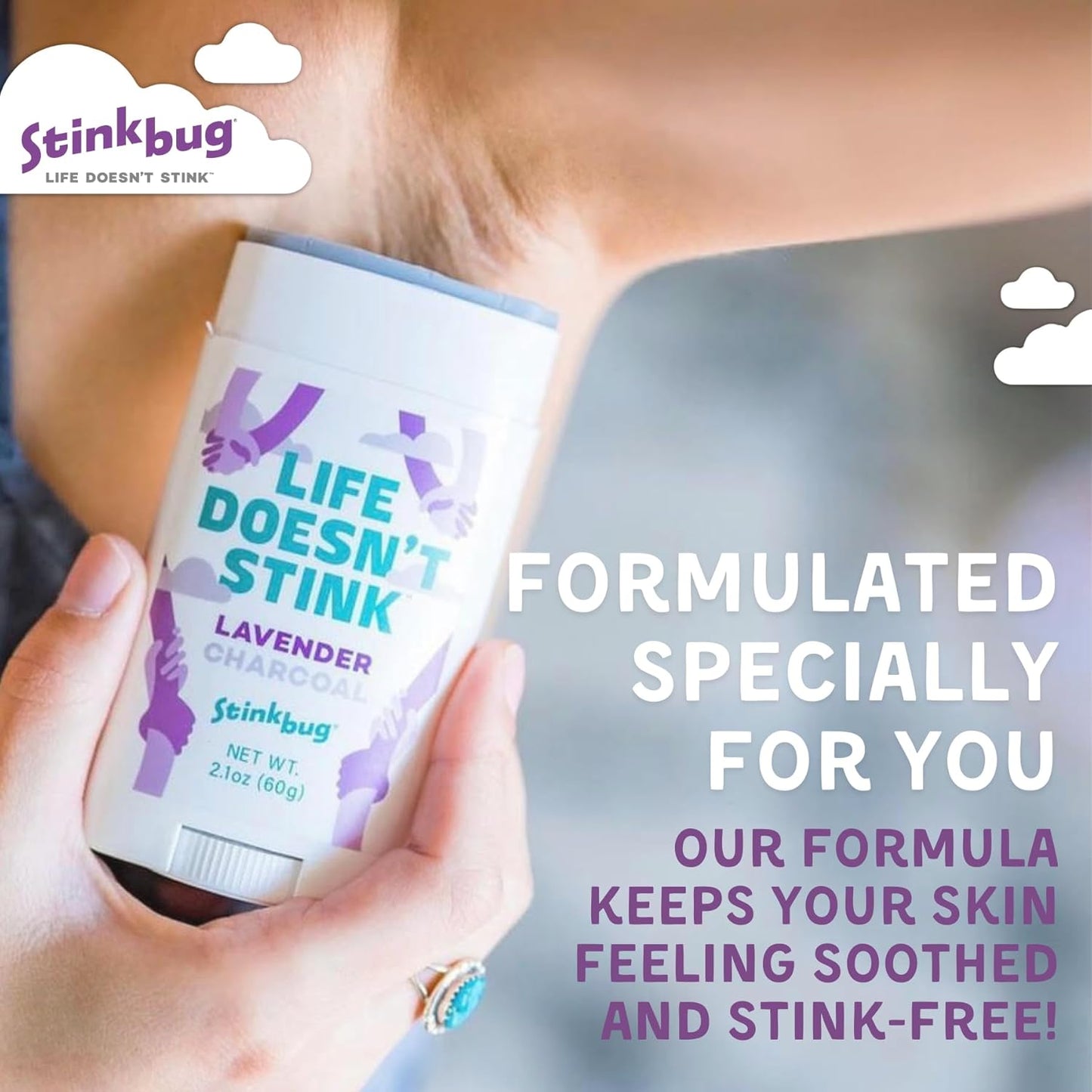 Stinkbug Naturals Organic Deodorant Stick - Aluminum Free, Sweet Peppermint & Coconut Oil, 2.1 Oz