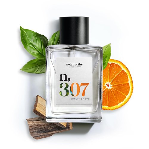 Noteworthy N,307 Sunlit Grove Eau De Parfum - Sophisticated Mandarin, Basil & Sandalwood | Long-Lasting Unisex Fragrance (100ml)