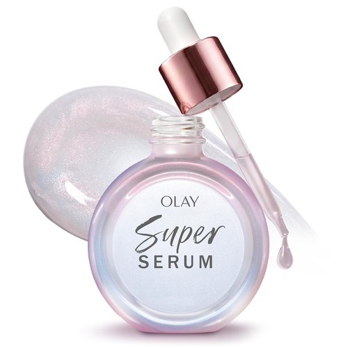 Olay Super Serum - Glow Face Serum with Niacinamide, Vitamin C & E - 5-in-1 Anti-Aging Benefits - 1.0 Oz