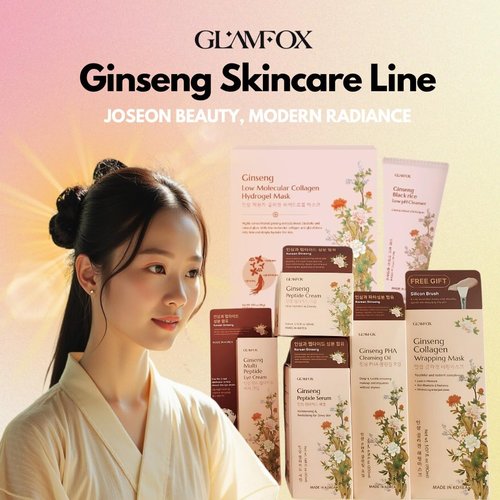 Glamfox Ginseng Multi Peptide Eye Cream with Massage Roller, 30ml