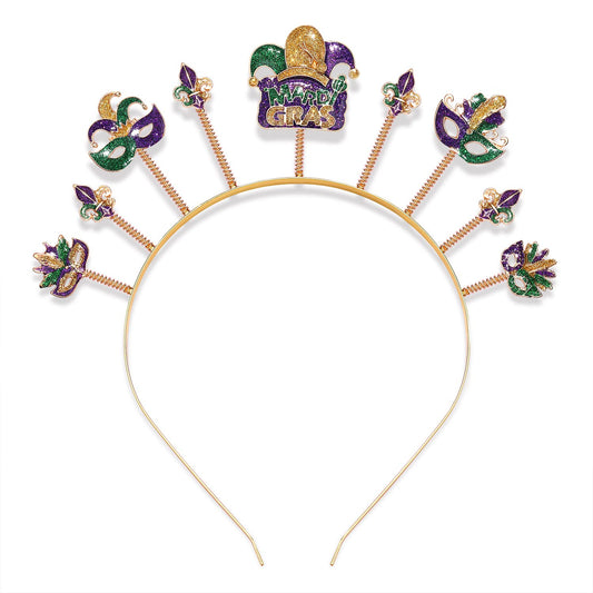 CEALXHENY Mardi Gras Headbands for Women (Mardi Gras B)