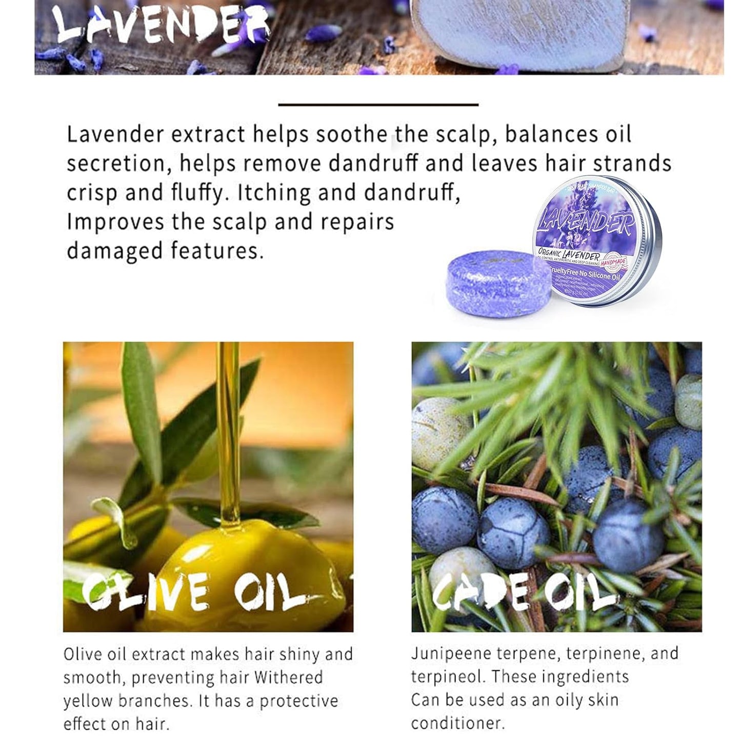 Skiennix Lavender Shampoo Bar - Natural Organic Solution for Gray & Thinning Hair | 2PCS Set