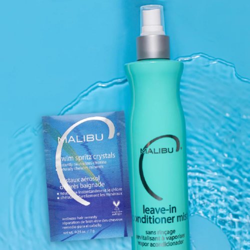 Malibu C Swim Spritz Crystals - Vitamin C Chlorine Neutralizer for Hair & Skin | 1 Packet