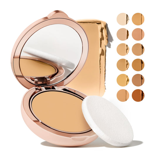 Ilumina CC Creamy Compact SPF 50+ Mineral Broad Spectrum Sunscreen for Face - Tinted Blurring Balm SPF- Matte, Light Coverage - Water & Sweat Resistant - All Skin Types - By Sofia Vergara, 10g 2N