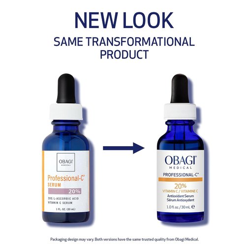 Obagi Professional-C 20% Vitamin C Serum & Hydrate Facial Moisturizer Bundle - Brightens Skin Tone & Reduces Fine Lines