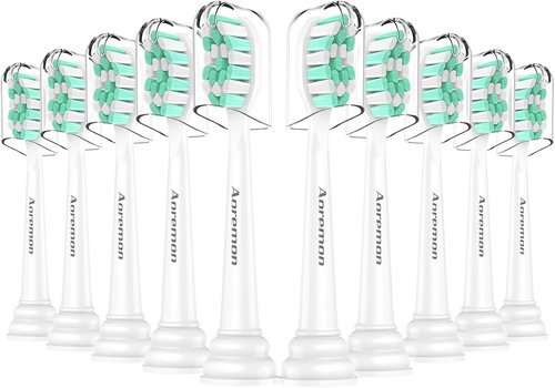 Aoremon Replacement Brush Heads for Philips Sonicare C2 & C1 | 10 Pack Compatible Electric Toothbrush Heads
