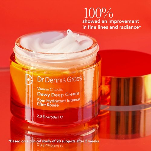 Dr. Dennis Gross Vitamin C Plus Lactic Dewy Deep Cream - Hydrating Facial Moisturizer | 2 oz