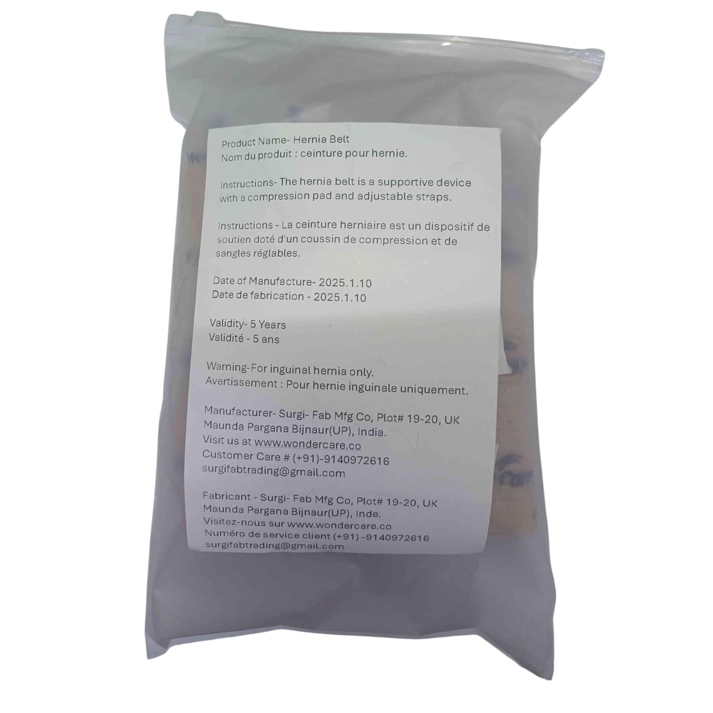 Wonder Care- Umbilical Hernia Support Belt Abdominal Binder for Belly Button Hernias or Navel Hernias, Hernia pain relief Brace (XXL)…