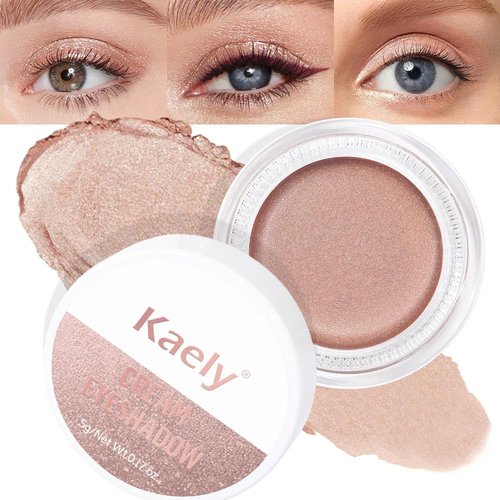 Kaely Single Cream Eyeshadow Pot - High Pigmented Sand Shimmer for Mature Skin | Waterproof & Blendable 25g