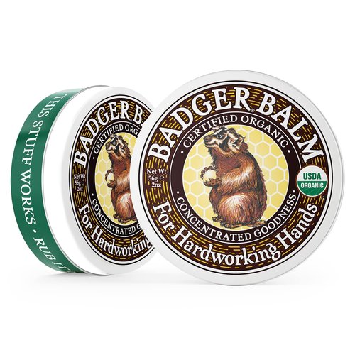 Badger Healing Balm - Organic Hand Cream for Dry, Cracked Hands | Long-Lasting Moisturizer, 2 oz Tin