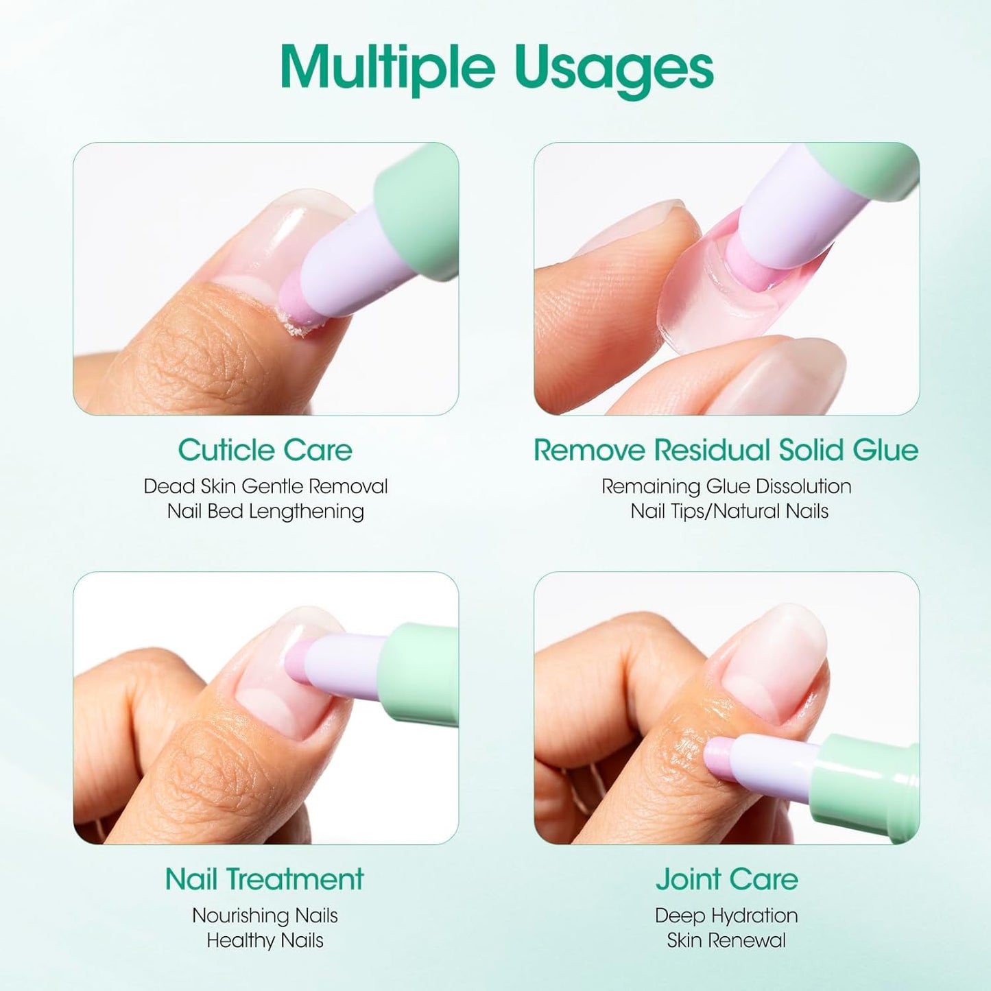 Gellen Cuticle Oil Pusher Pen, Ceramic Cuticle Remover Pen, Refillable Nail Oil Pen, Nail Care Pen for Hangnails & Damaged Nails, Easy & Mess-Free Cuticle Pusher Tool, Nourish & Strengthen Nails