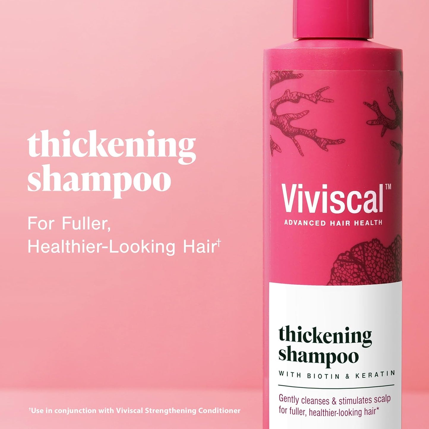 Viviscal Thickening Shampoo - Biotin & Keratin Formula for Stronger, Healthier Hair | 250ml (8.45 fl. oz.)