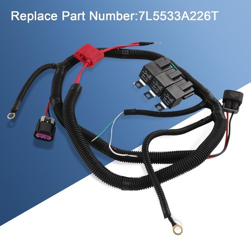 CARMOCAR Electric Dual Fan Wiring Harness Kit - Upgrade for 1999–2006 GM ECU Control