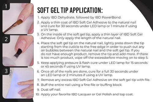 IBD Soft Gel Nail Adhesive - Clear Gel Nail Glue for Fake Nails, Tips, & Acrylic Extensions, Durable, Easy Soak-Off Bond, 0.5 fl oz