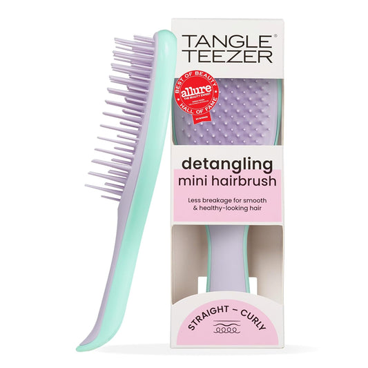 Tangle Teezer Ultimate Detangler Brush - Travel-Size Mini Hair Brush for Straight to Wavy Hair, Wisteria Leaf