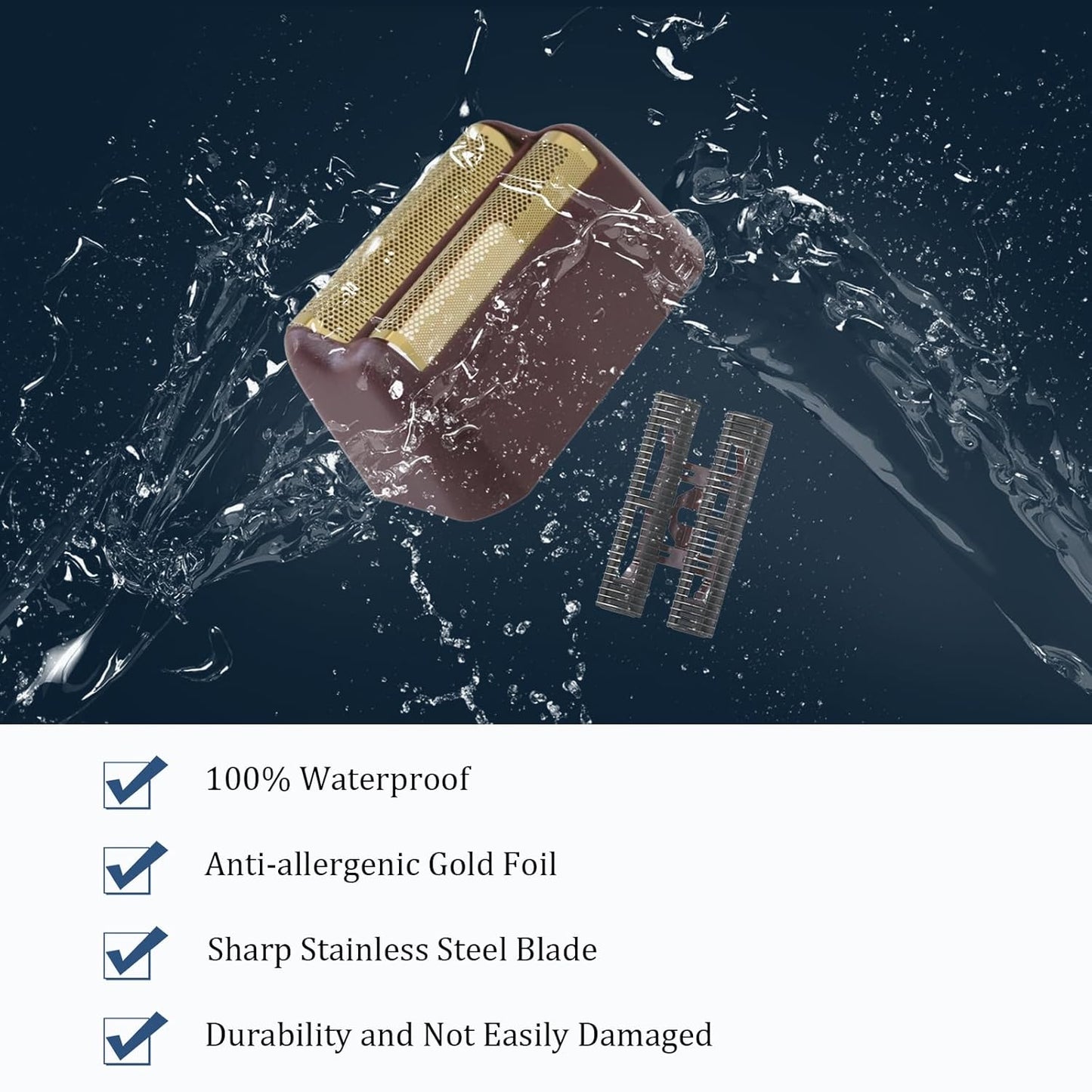 Wahl Finale Replacement Foil & Cutter Bar Assembly - Gold Super Close Shaver Foil | Red 2-Pack
