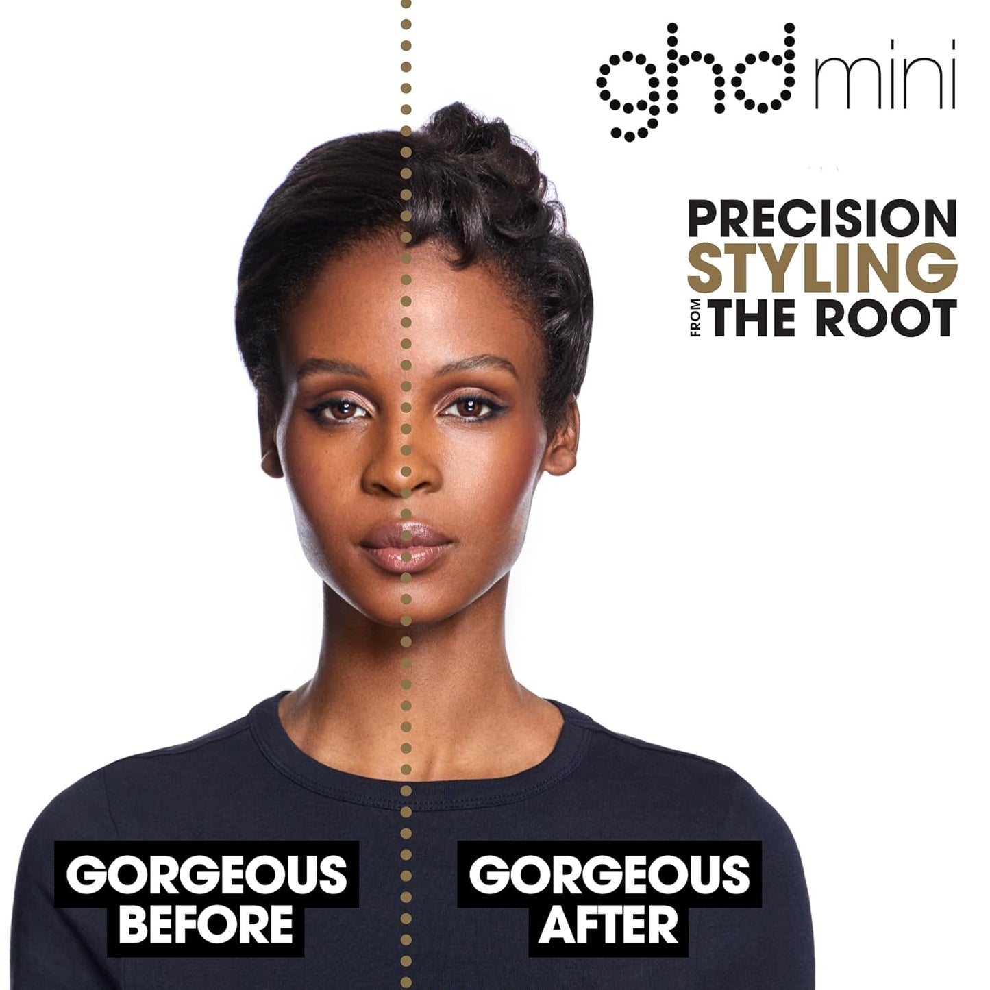 GHD Gold Flat Iron Hair Straightener - Professional Ceramic Tool for Stronger Hair & Color Protection