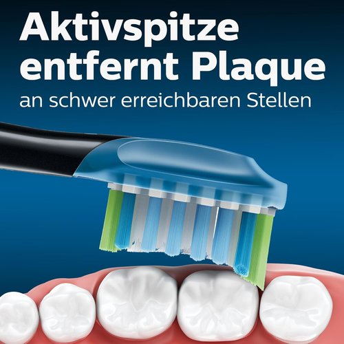 Philips Sonicare Replacement Brush Heads - Premium Plaque Defense, BrushSync Enabled, 4-Pack Black - HX9044/33