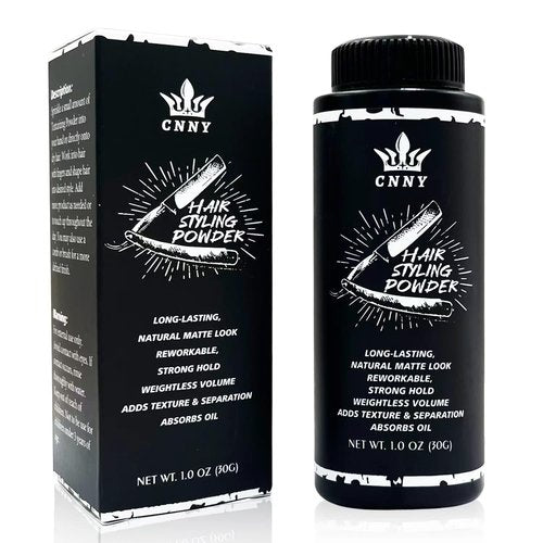 CNNY Matte Hair Styling Powder for Men, Strong Hold Volumizing Powder for Short to Medium Hair, Instant Texture & Thickening
