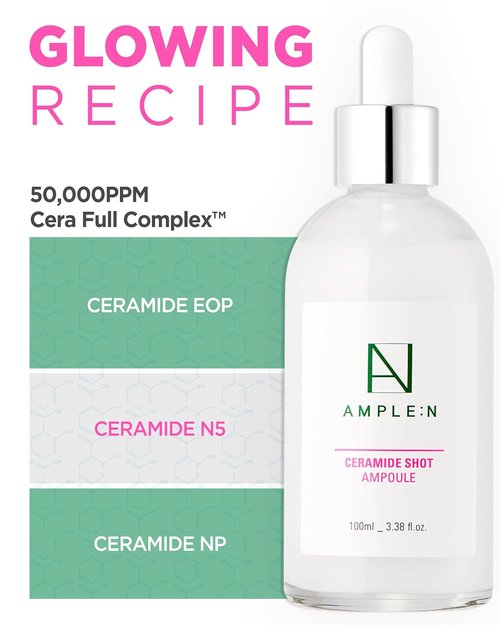AMPLE:N Ceramide Shot Ampoule - Hydrating Anti-Aging Serum for Deep Moisturization - 3.38 fl. oz.