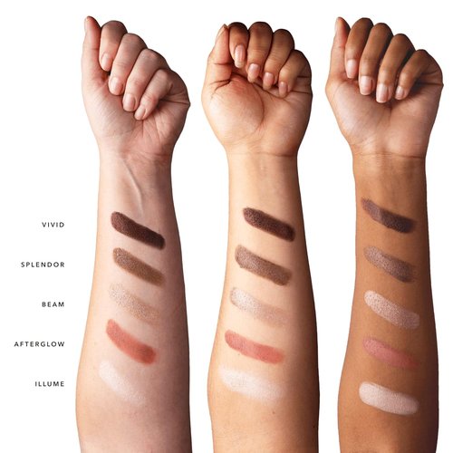100% PURE Pretty Naked II Makeup Palette - All-in-One Compact with Eyeshadow, Blush & Highlighter | Vegan, Natural Shades for All Skin Types
