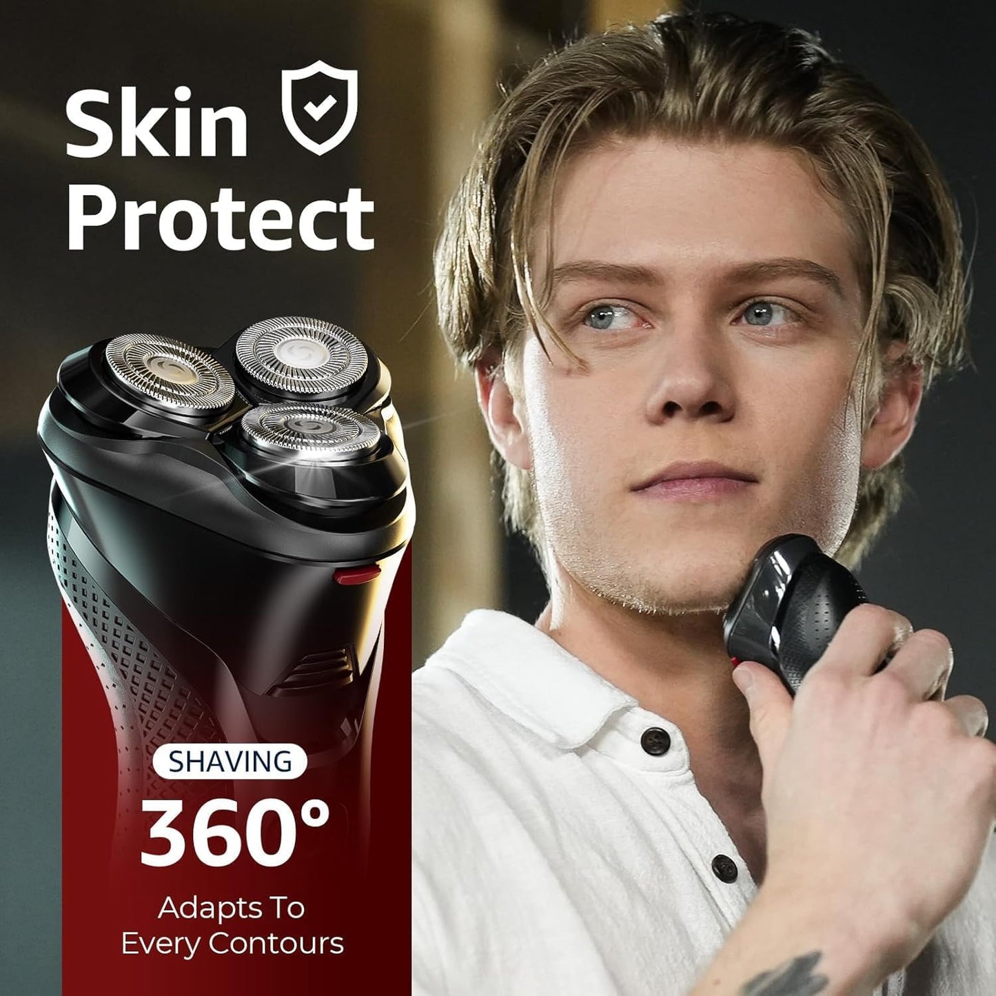 Skiennix Cordless Electric Razor - 3-in-1 Waterproof Shaver with Precision Blades | Turbo Speed Travel Kit