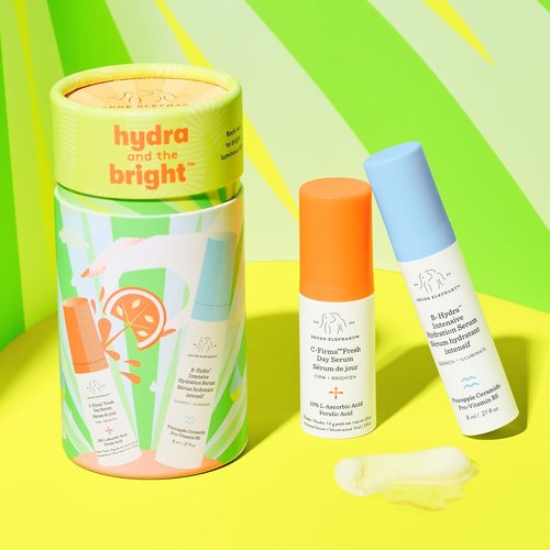 Drunk Elephant Hydra & Bright Skincare Set - C-Firma (9 ml) & B-Hydra (8 ml) - Clean, Cruelty-Free, Dermatologist-Tested