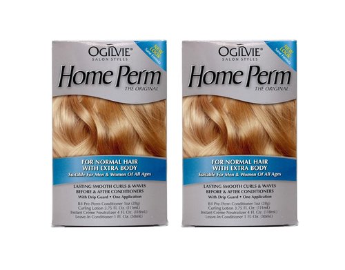 Ogilvie Home Perm - Original Normal Hair Treatment for Extra Body | Pack of 2
