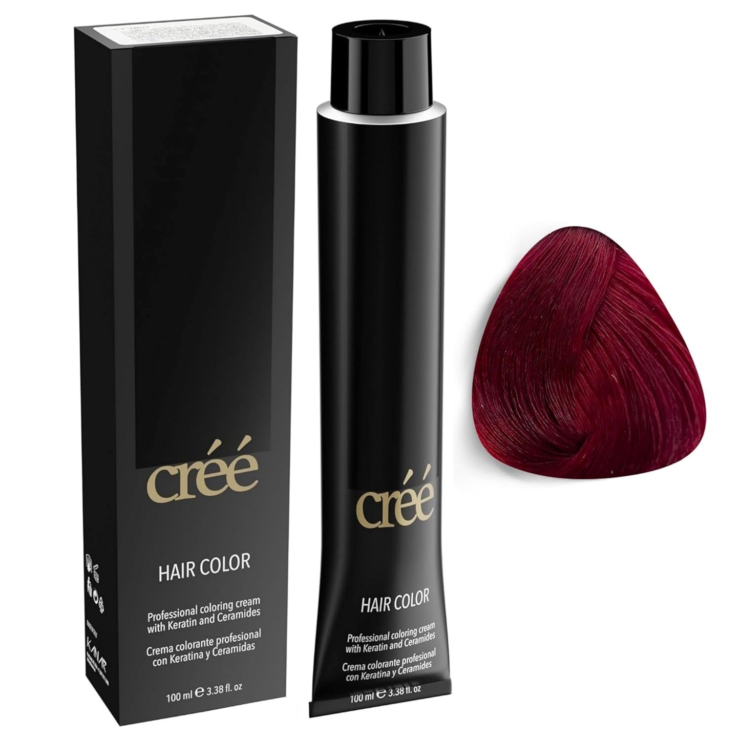 Cree Professional 5.666 Extra Red Light Brown Hair Color - Long-Lasting, Rich Vibrant Gray Coverage - 100ml