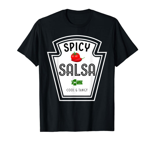 Funny Group Condiment Team Halloween Costume Spicy Salsa T-Shirt