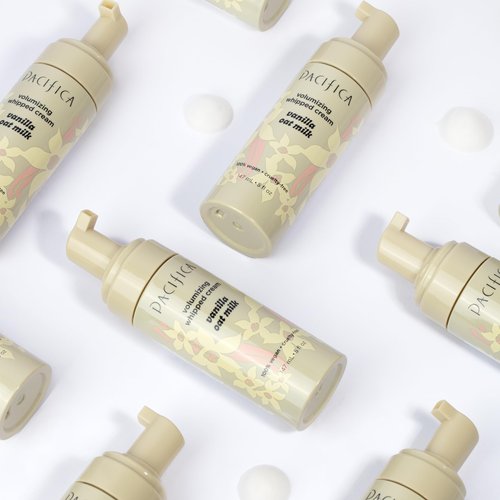 Pacifica Hair Mousse - Vanilla Oat Milk – Light Hold for Soft Volume & Hydration with Touchable Hold, Delightful Vanilla Scent, Vegan & Cruelty-Free, 5 fl oz