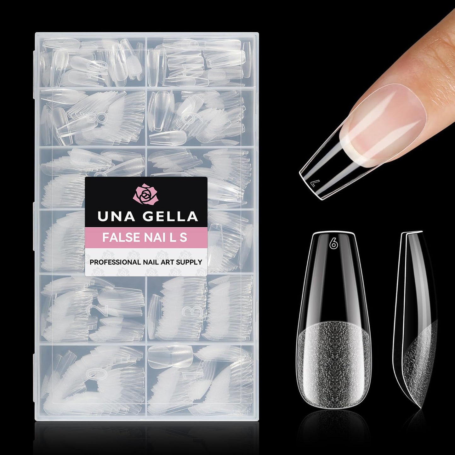 UNA GELLA GEL NAIL TIPS FOR ACRYLIC NAIL TIPS SOFT GEL TIPS