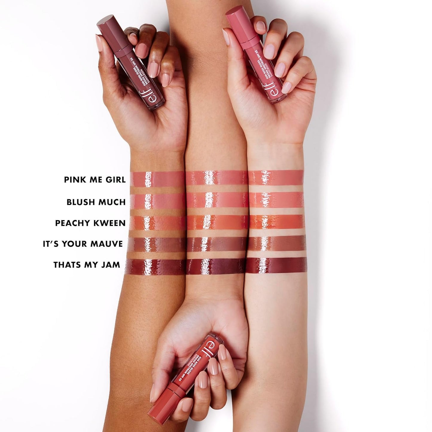 e.l.f. Sun Boss Gloss SPF 25 - Pigmented Lip Gloss for High-Shine Finish | Moisturizing Vegan Formula in Pink-Me Girl