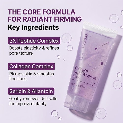 Night Wrapping Mask - Firming Peel-Off Face Mask for Deep Hydration & Pore Refining - Professional Skin Smoothing Treatment