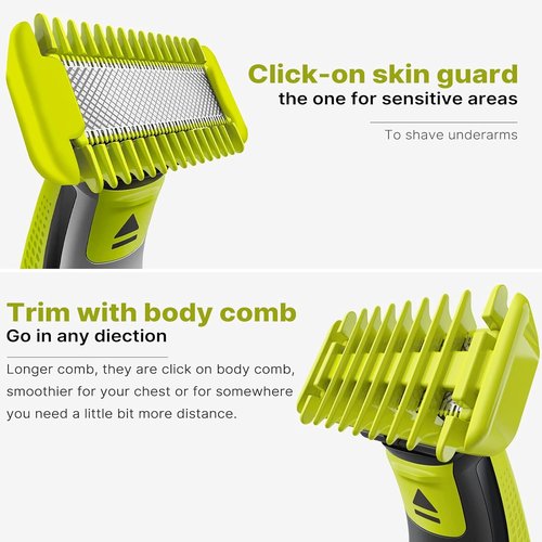 Norelco Guide Comb Set - 17 Pack Hybrid Electric Trimmer Guards for Precision Shaving | 0.5-9 MM Sizes